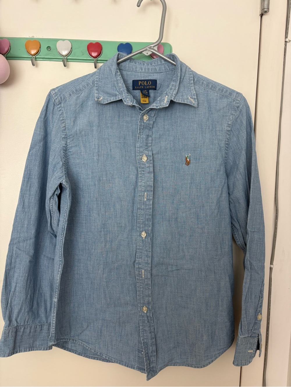 Polo by Ralph Lauren Light Blue Chambray Button-Down Shirt - big kid (14-16) - Picture 1 of 6